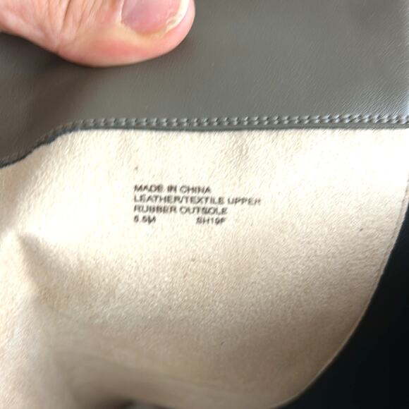 Michael Kors Women’s 5.5 Gray Suede Fabric Logo Heel Zip Calf Riding Boots NWB - Picture 9 of 11